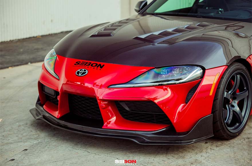 Seibon MB-Style Carbon Fiber Front Lip - 20+ GR Supra